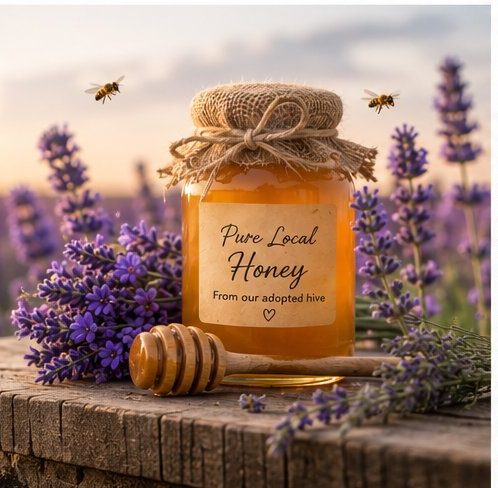 Pure local honey from our hives